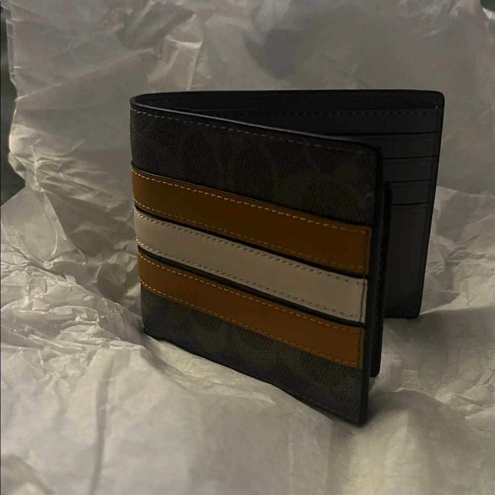 Coach Black, Tan, and White wallet - Picture 1 of 2